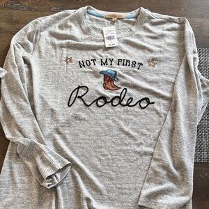 Gray 'Not My First Rodeo' Long Sleeve Shirt